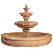 Vesuvio Decorative Pond Focal Fountain With Plain White Background