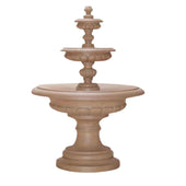 Via Roma Three Tier Outdoor Water Fountain With Plain White Background