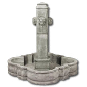 Via Veneto Outdoor Water Fountain With Plain White Background