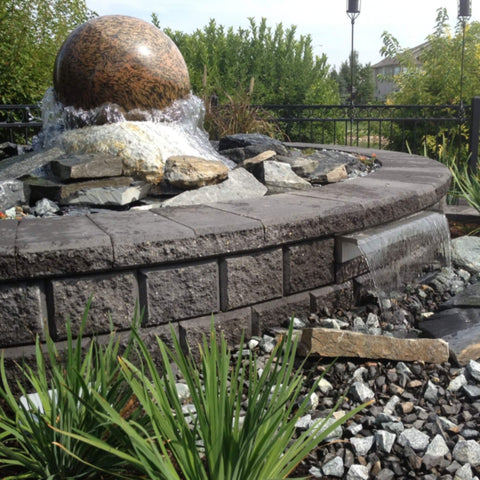 Vianti Falls Spillway Kit With Rocks And Green Shrubs