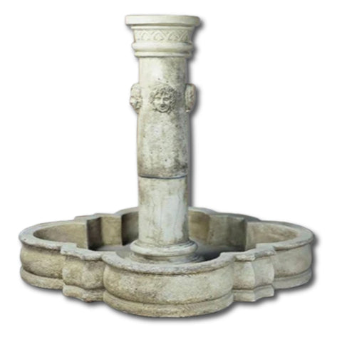 Villa Ada Outdoor Water Fountain With Plain White Background