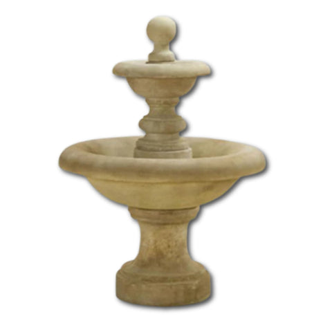 Villa Santini Two Tier Fountain With Plain White Background