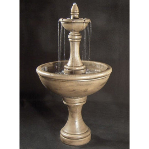 Vinci Tiered Garden Fountain With Colored Background