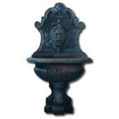 Vinci Wall Outdoor Water Fountain With Plain White Background