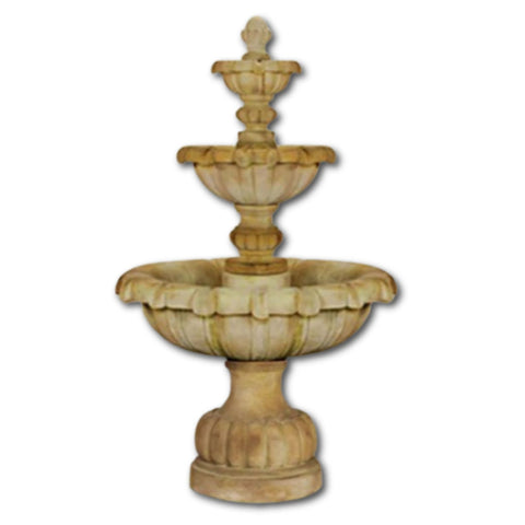 Vistamar Three Tier Fountain With Plain White Background