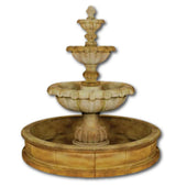 Vistamar Three Tier Pond Fountain With Plain White Background