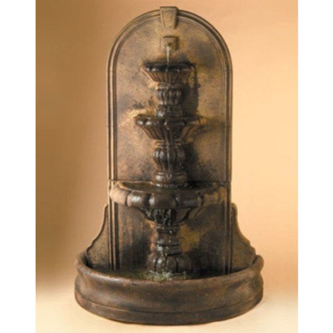 Vizcaya Wall Outdoor Fountain - Large With Colored Background
