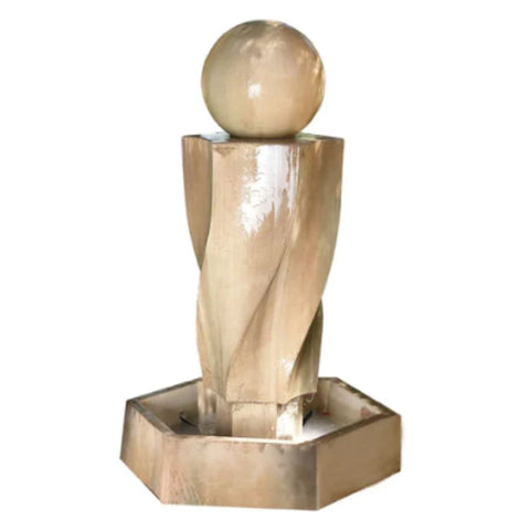 Vortex With Ball Outdoor Water Fountain By Gist With White Background