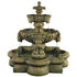 Thumbnail for Courtyard Lion Tiered Outdoor Water Fountain in Quatrefoil Basin