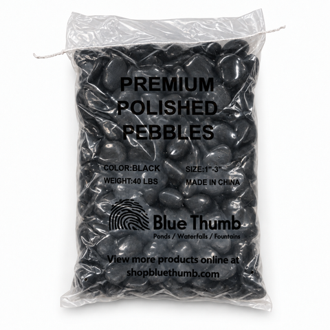 Blue Thumb black polished pebbles 40 lb bag