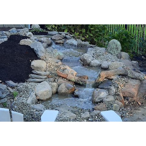 Blue Thumb Elite Spillway pondless waterfall, installed