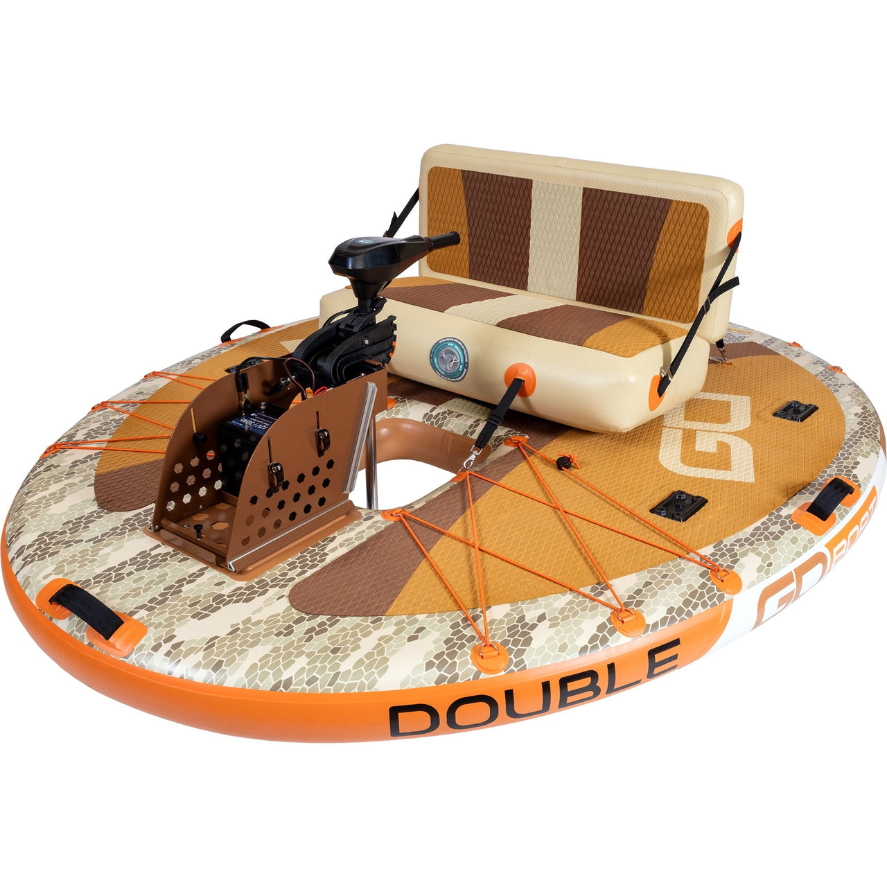 GoBoat Double Fish Inflatable Boat, 2 Person