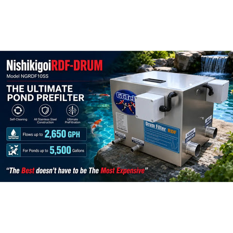 NishikigoiRDF 10 stainless steel drum filter for koi ponds
