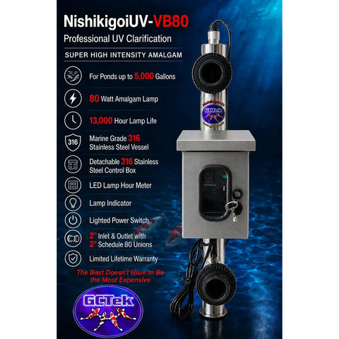NishikigoiUV-VB80 vertical UV with detachable weatherproof control box