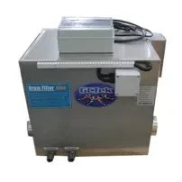 Front of the stainless NishikigoiRDF drum filter with control box