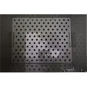Close-up of the Wakimizu bakki shower drip tray with overflow