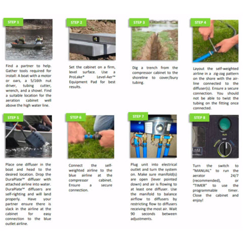 Keeton ProLake diffused pond aerator step-by-step installation guide