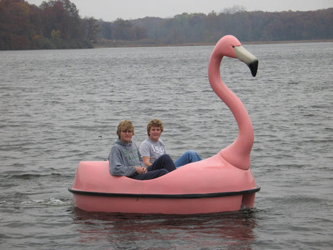 pedal boat 2 person Adventure Glass Pink Flamingo Classic 2 Person Paddle Boat