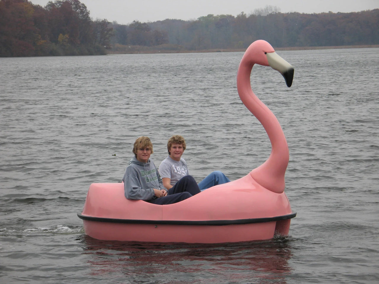 Adventure Glass Pink Flamingo Classic 2 Person Paddle Boat