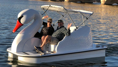 big pedal boat Adventure Glass Big Bird Swan Platform Paddle Boat