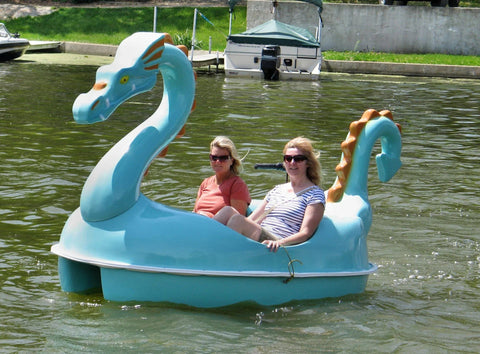 4 person pedal boat Adventure Glass Dragon Classic 4 Person Paddle Boat – Pond Haven