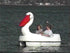 White pelican pedal boat detail, Adventure Glass Pelican Classic