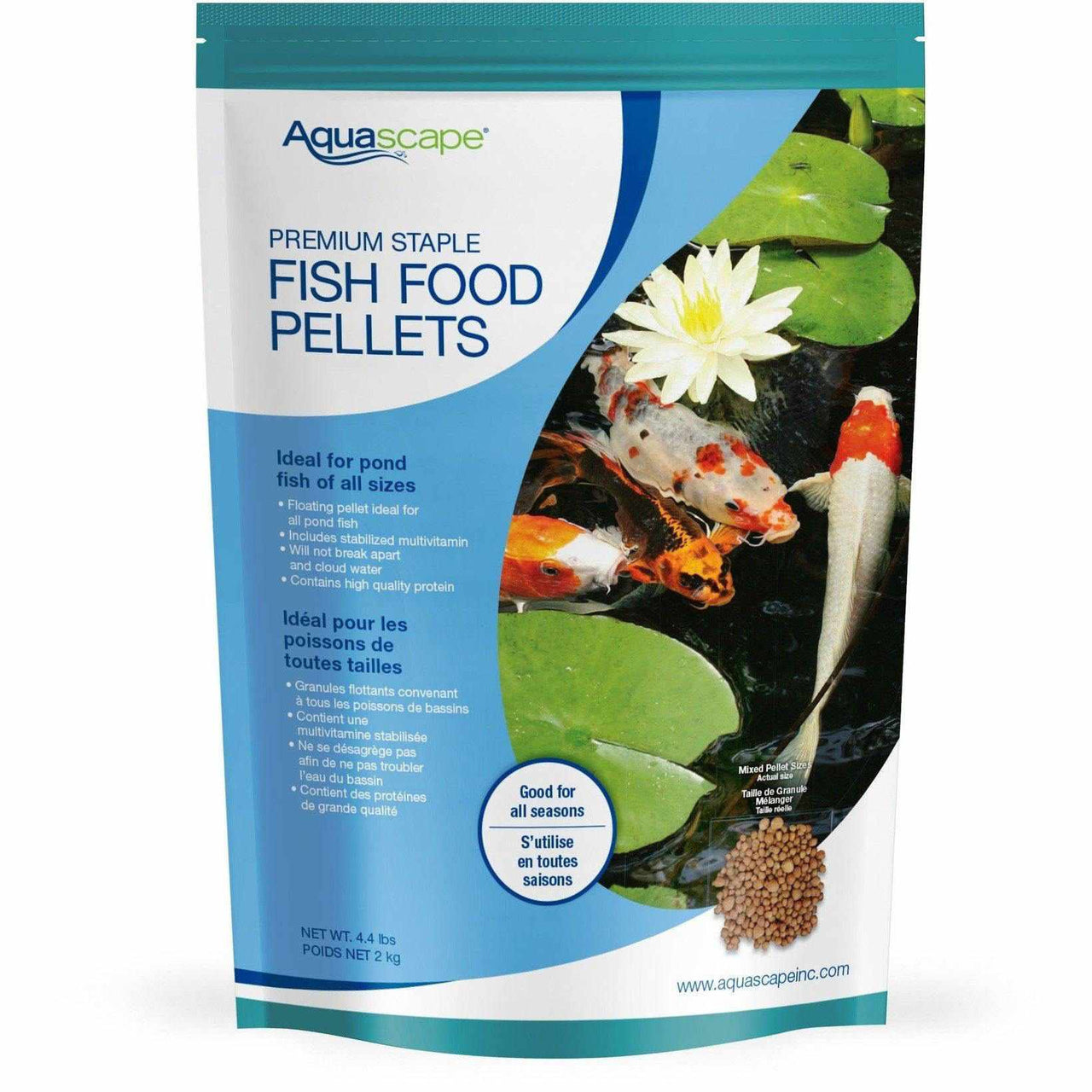 Aquascape Premium Staple Fish Food Pellets - Mixed Pellets