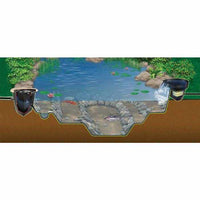 Thumbnail for Aquascape Large Pond Kit 21x26 with 9PL - 7000 Pump